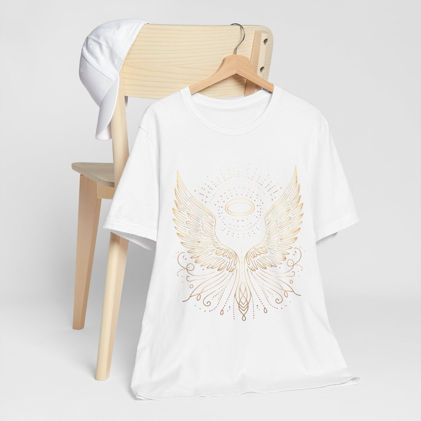 Celestial Wings Unisex Tee, Spiritual Shirt, Gifts for Her, Festival Apparel, Boho Top, Uplifting Graphic Tee