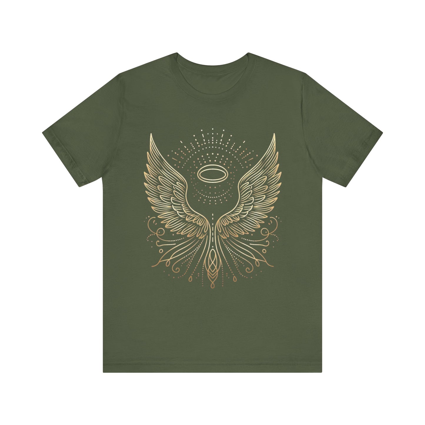 Celestial Wings Unisex Tee, Spiritual Shirt, Gifts for Her, Festival Apparel, Boho Top, Uplifting Graphic Tee