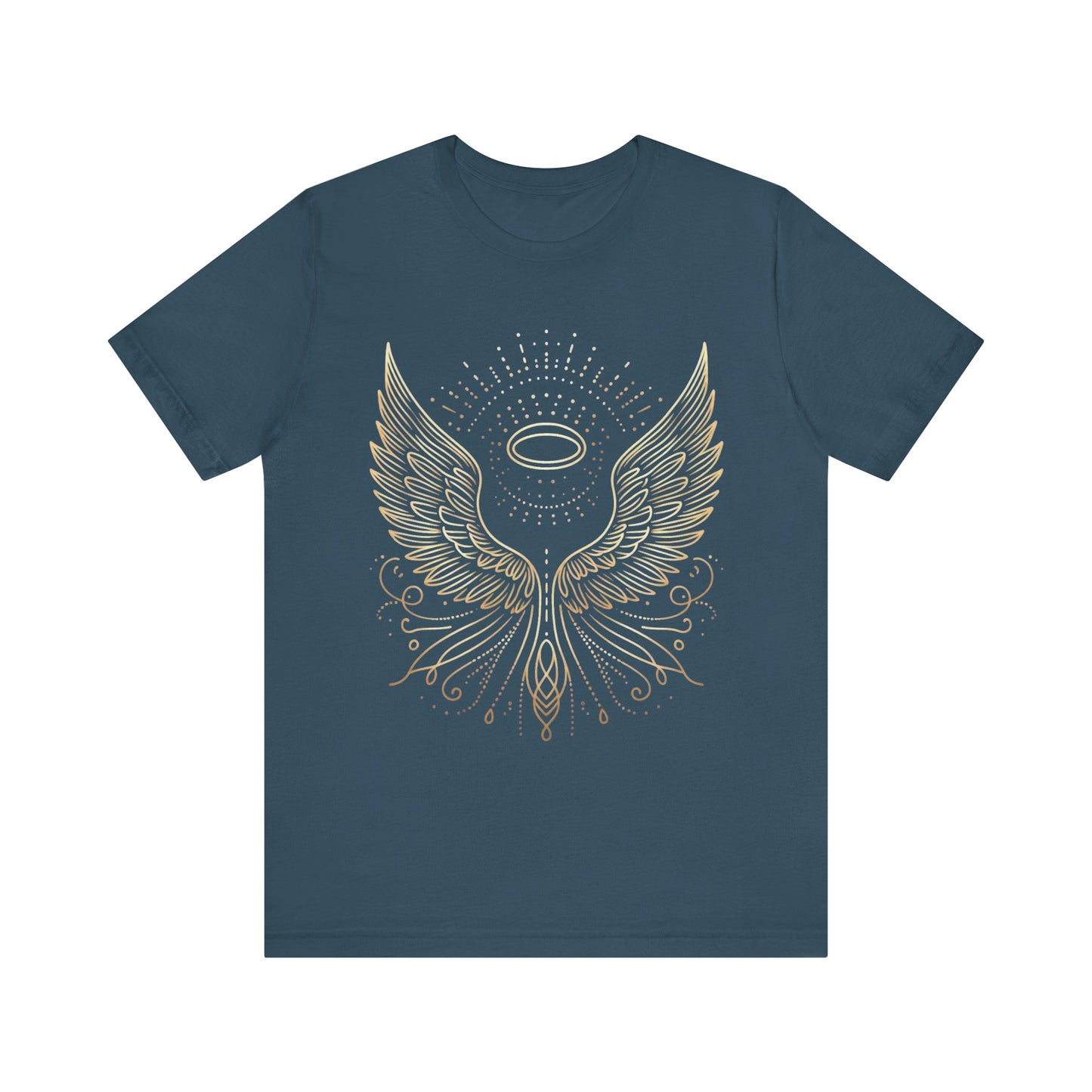 Celestial Wings Unisex Tee, Spiritual Shirt, Gifts for Her, Festival Apparel, Boho Top, Uplifting Graphic Tee