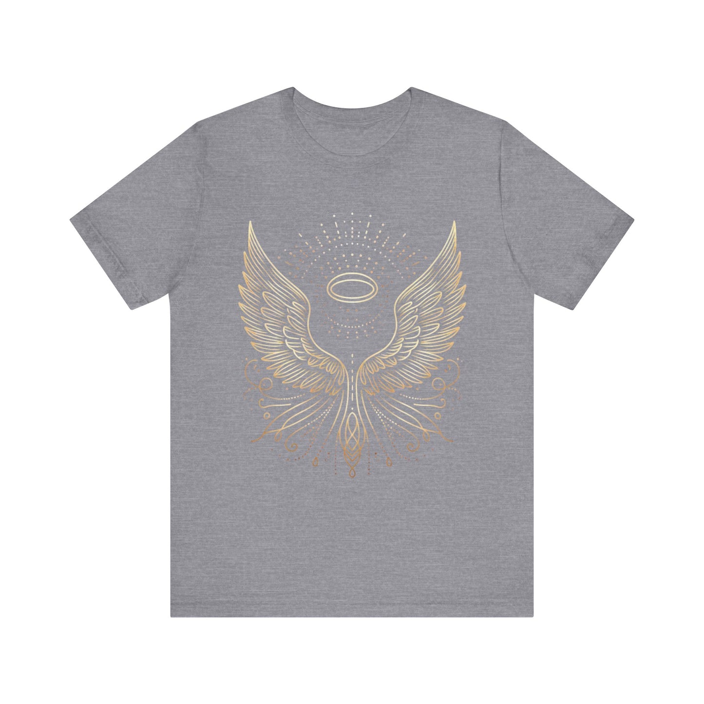 Celestial Wings Unisex Tee, Spiritual Shirt, Gifts for Her, Festival Apparel, Boho Top, Uplifting Graphic Tee