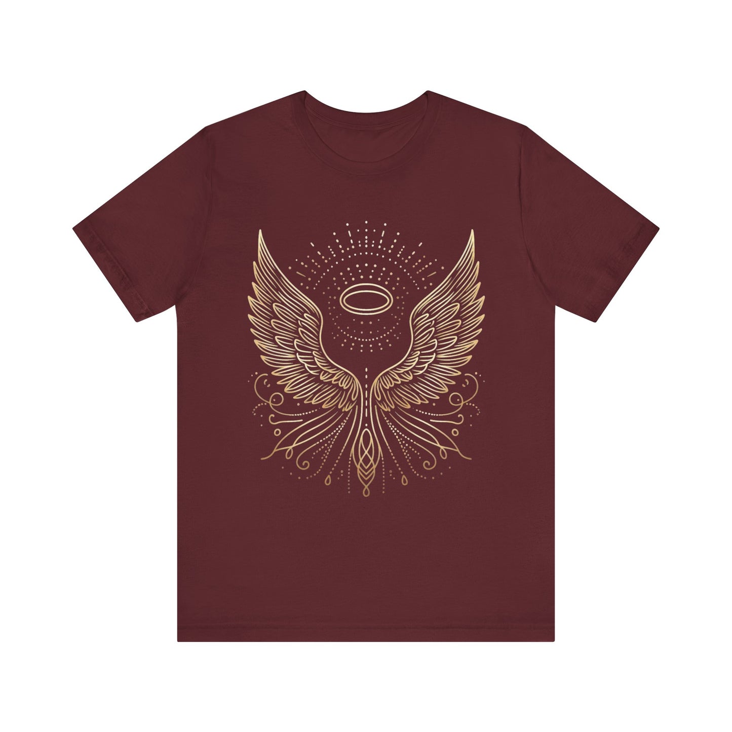 Celestial Wings Unisex Tee, Spiritual Shirt, Gifts for Her, Festival Apparel, Boho Top, Uplifting Graphic Tee