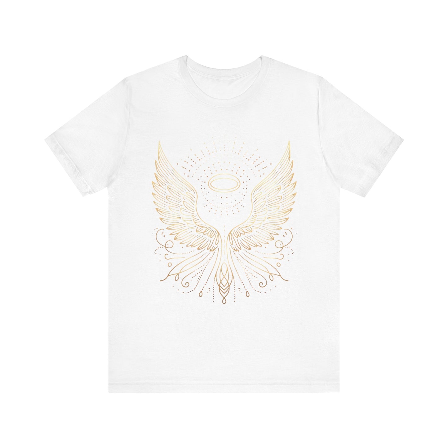 Celestial Wings Unisex Tee, Spiritual Shirt, Gifts for Her, Festival Apparel, Boho Top, Uplifting Graphic Tee