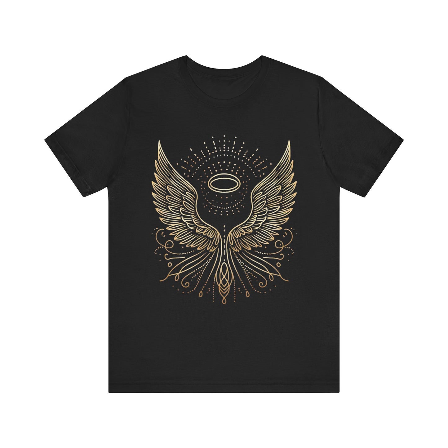 Celestial Wings Unisex Tee, Spiritual Shirt, Gifts for Her, Festival Apparel, Boho Top, Uplifting Graphic Tee