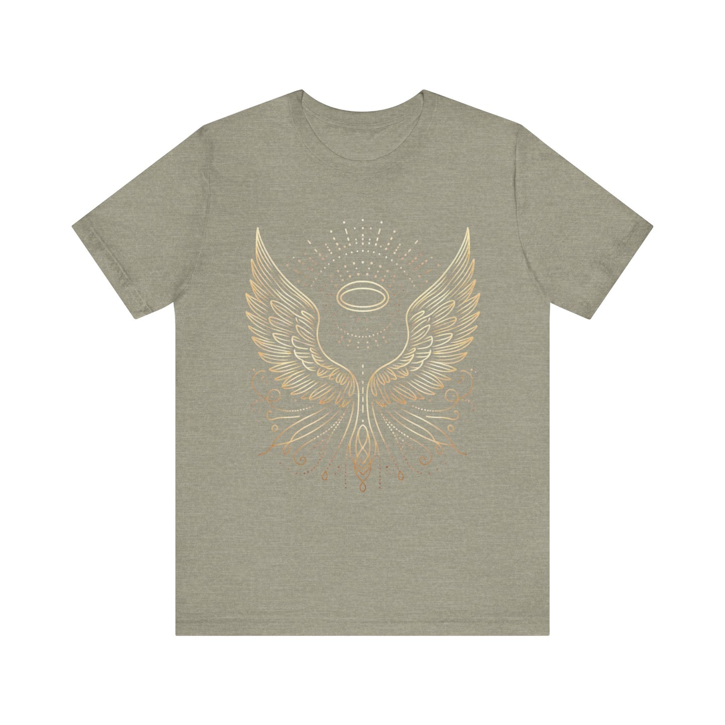 Celestial Wings Unisex Tee, Spiritual Shirt, Gifts for Her, Festival Apparel, Boho Top, Uplifting Graphic Tee