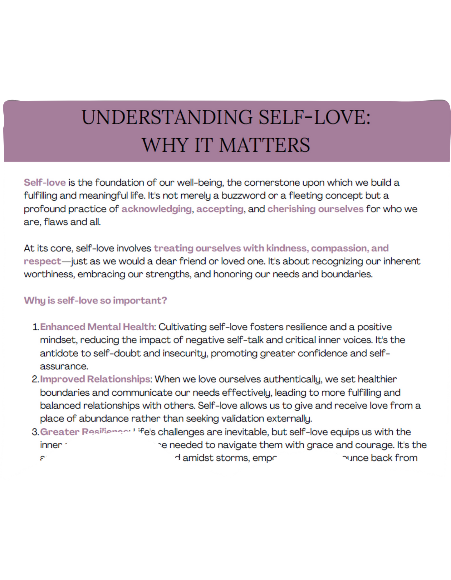Self-Love Planner: Daily Practices for Growth