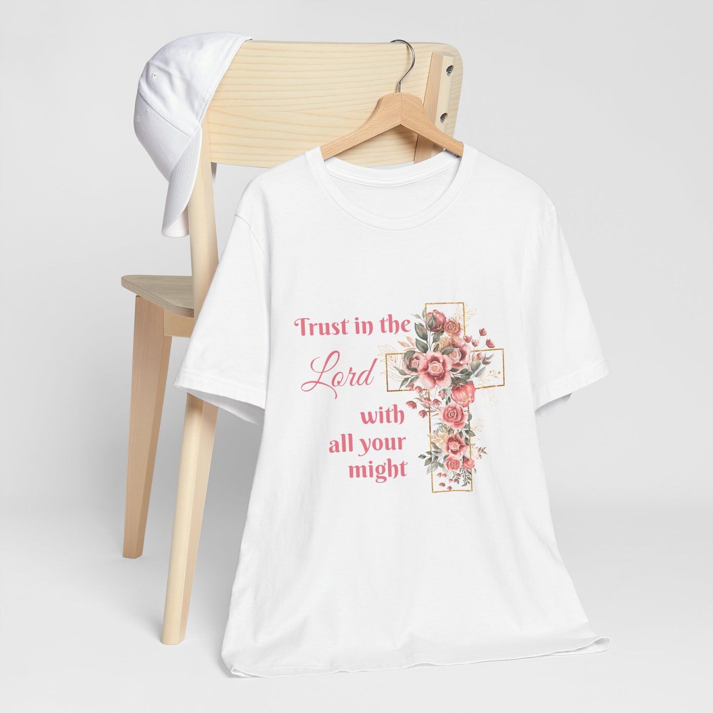 Floral Christian Inspirational Tee, Trust in the Lord Shirt, Faith-Based Apparel, Unisex Short Sleeve T-Shirt, Perfect for Church, [...]