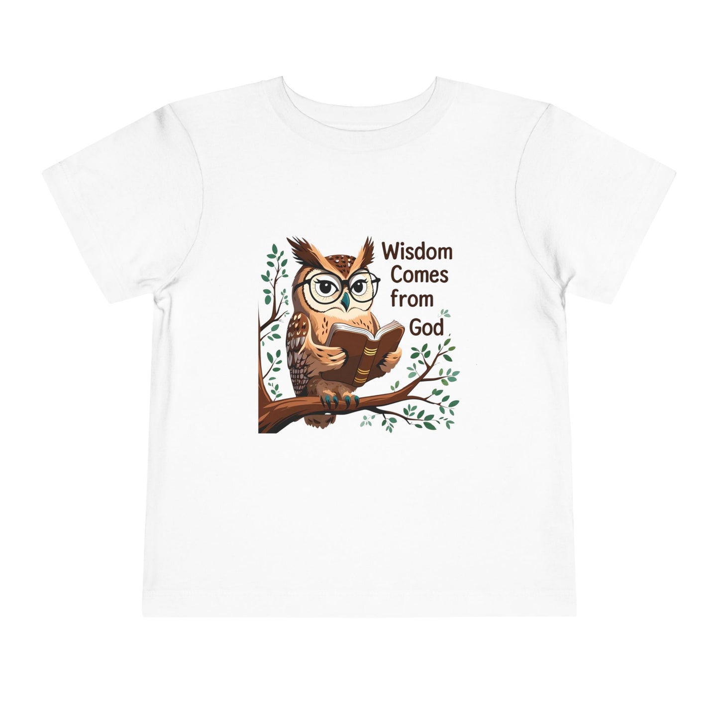 Toddler Wisdom Owl Tee - Inspirational Kids Shirt, Owl Graphic Tee, Cute Children's Apparel, Faith-Based Clothing