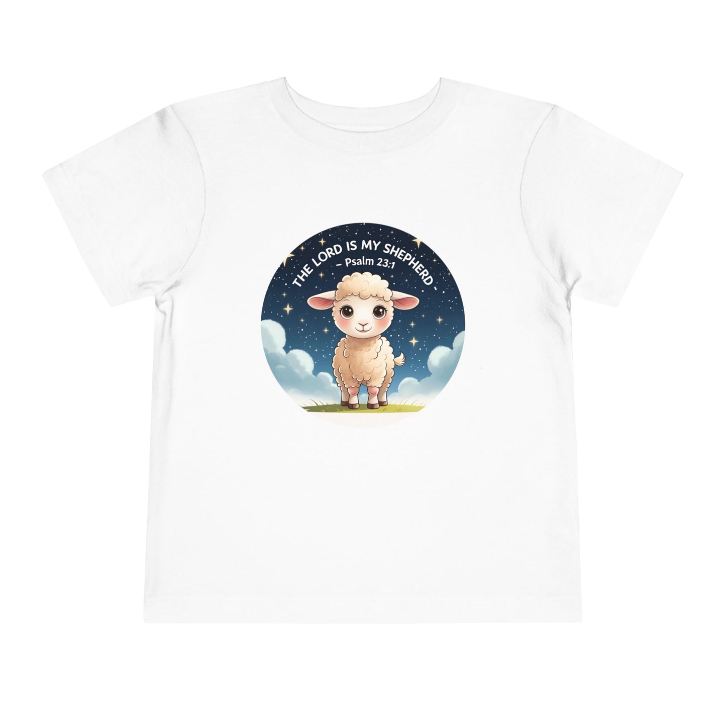 Adorable Toddler Tee with Cute Lamb Design, Perfect for Church, Nursery, Gifts, Bible Verse, Children’s Clothing