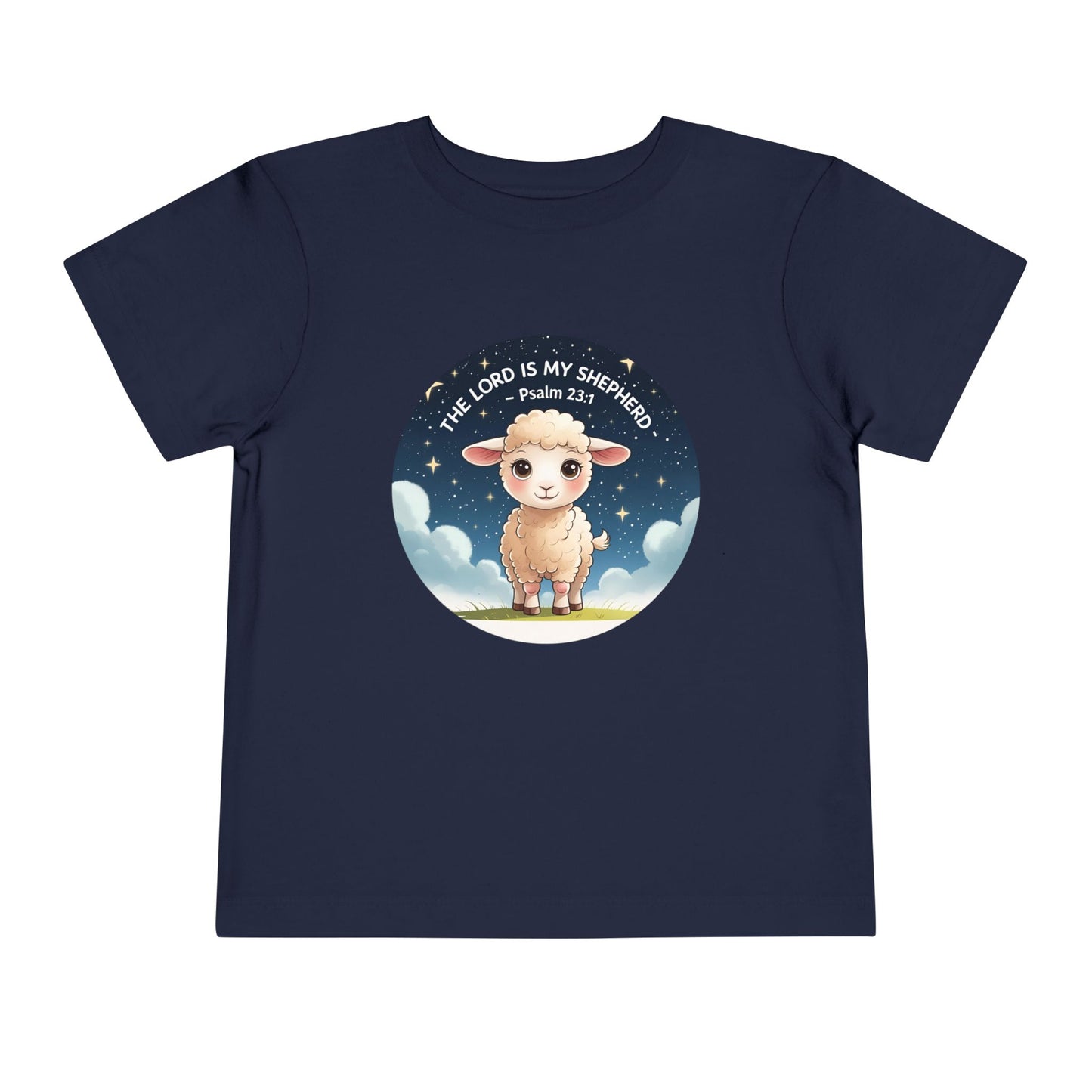 Adorable Toddler Tee with Cute Lamb Design, Perfect for Church, Nursery, Gifts, Bible Verse, Children’s Clothing