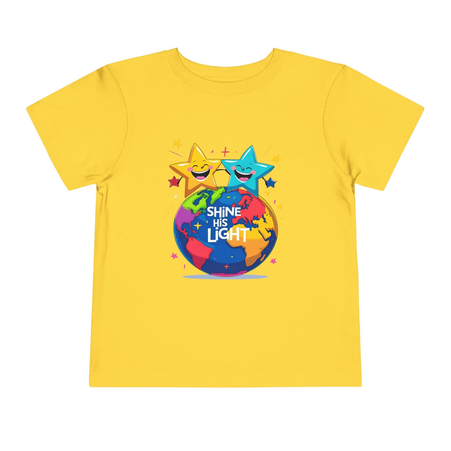 Shine His Light Toddler Tee - Fun Kids Graphic Tee, Birthday Gift, Play Date Outfit, Summer Wear, Inspirational Shirt