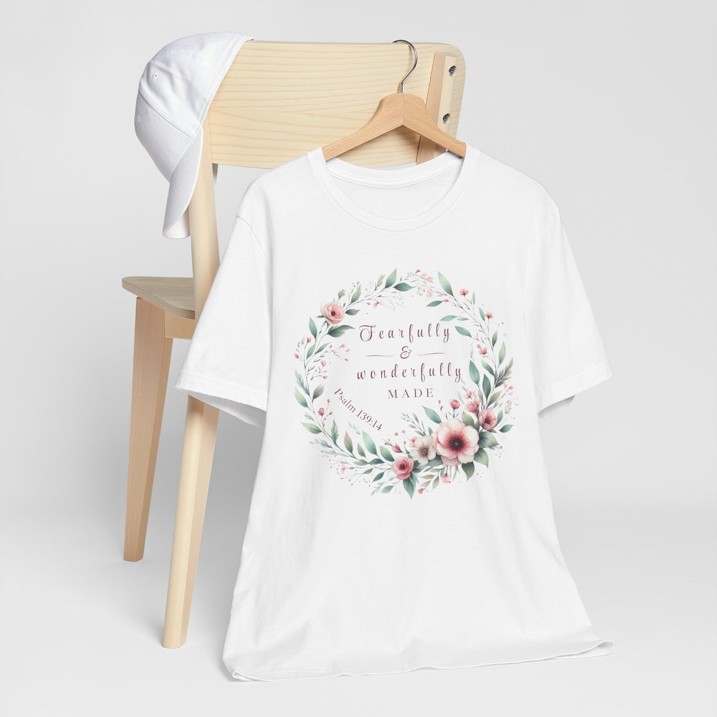 Fearfully & wonderfully made Tee - Handcrafted Jersey Short Sleeve T-Shirt, Gift for Her, Casual Wear, Mother's Day