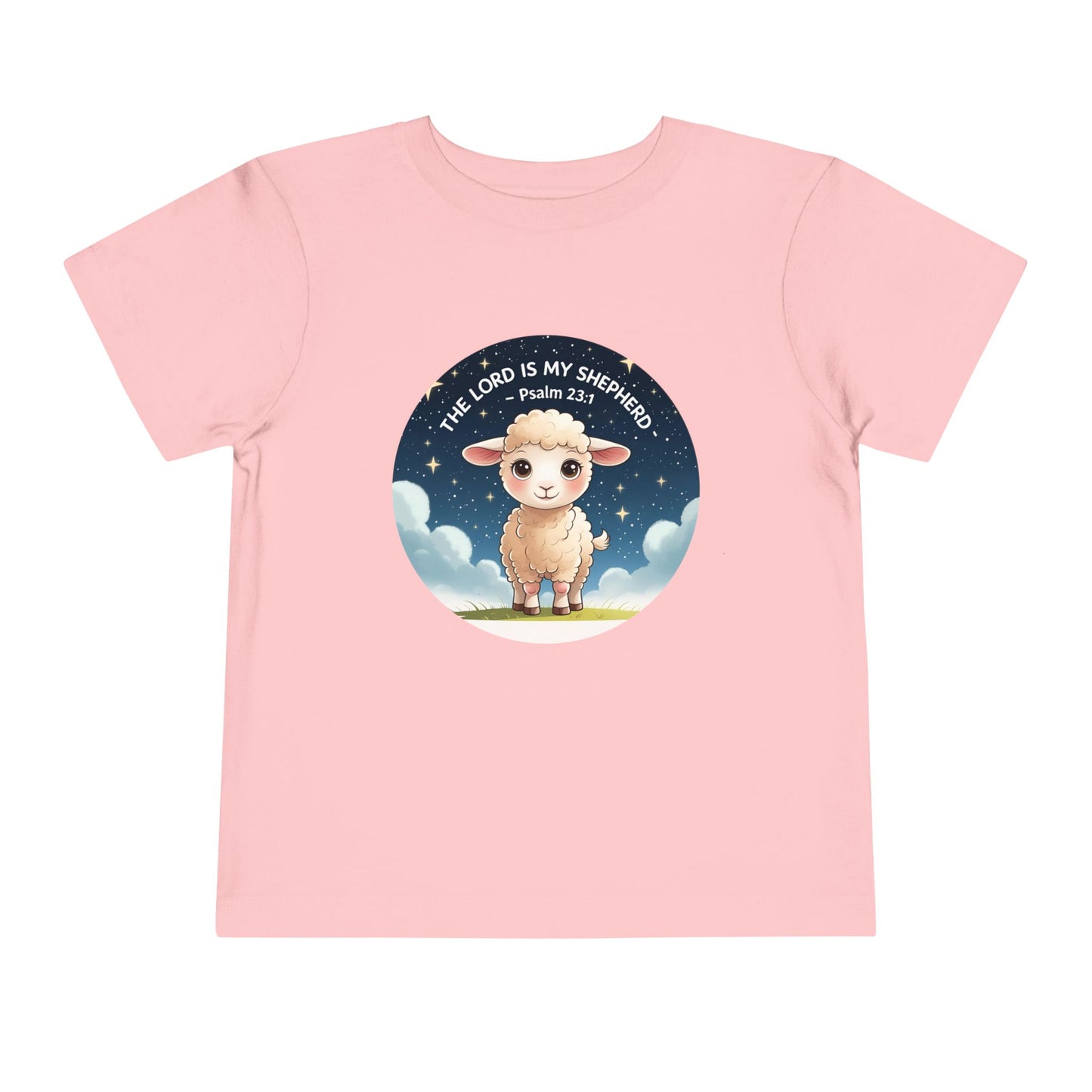 Adorable Toddler Tee with Cute Lamb Design, Perfect for Church, Nursery, Gifts, Bible Verse, Children’s Clothing
