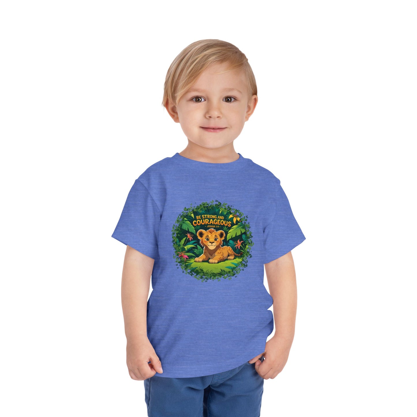 Courageous Lion Toddler Tee, Kids 'Be Brave' Short Sleeve Shirt, Toddler Gift, Cute Animal Tee, Birthday, Playtime, Adventure