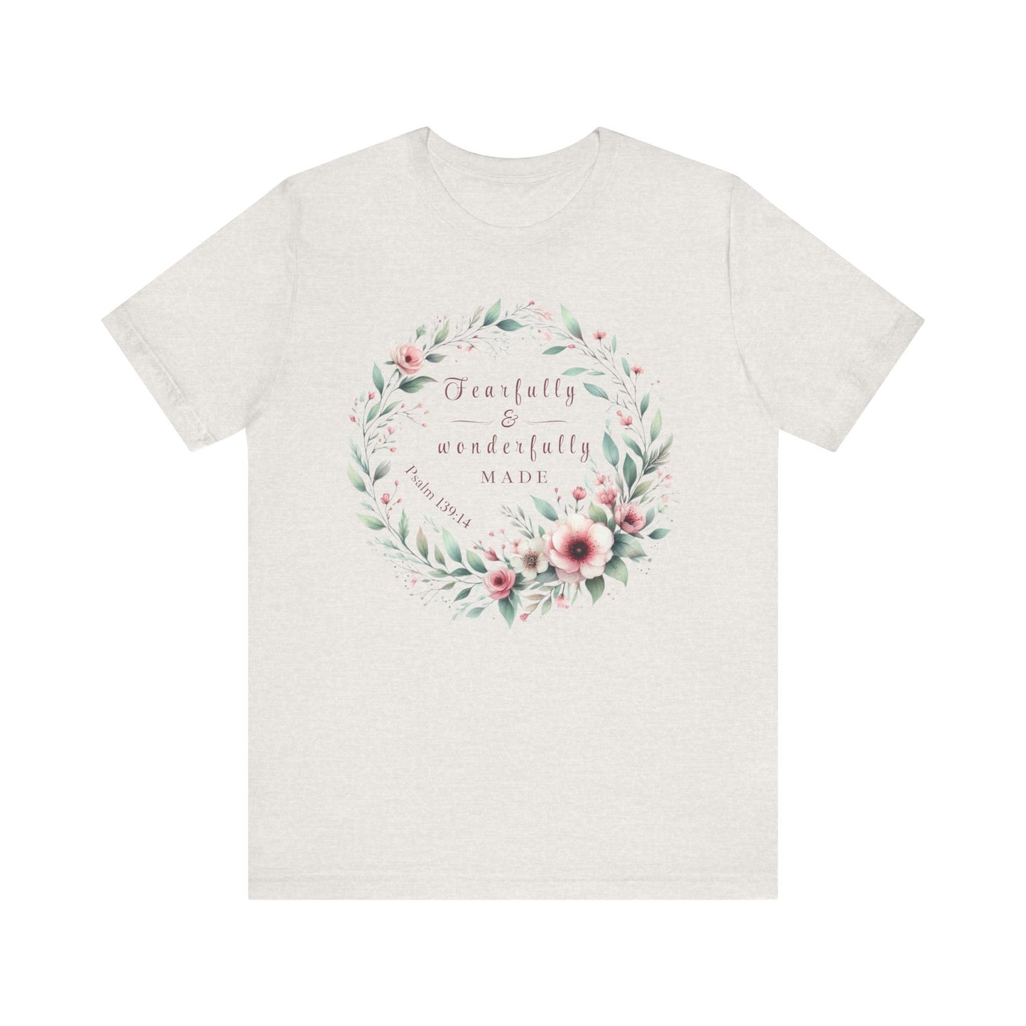 Fearfully & wonderfully made Tee - Handcrafted Jersey Short Sleeve T-Shirt, Gift for Her, Casual Wear, Mother's Day