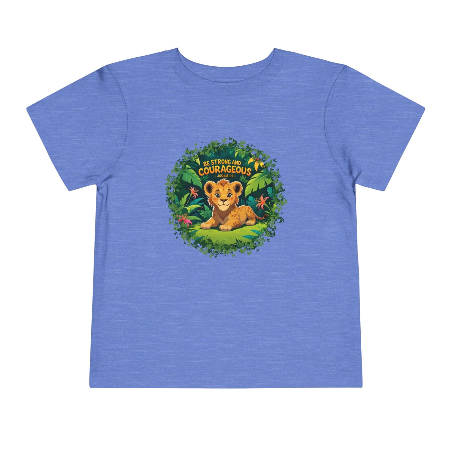 Courageous Lion Toddler Tee, Kids 'Be Brave' Short Sleeve Shirt, Toddler Gift, Cute Animal Tee, Birthday, Playtime, Adventure