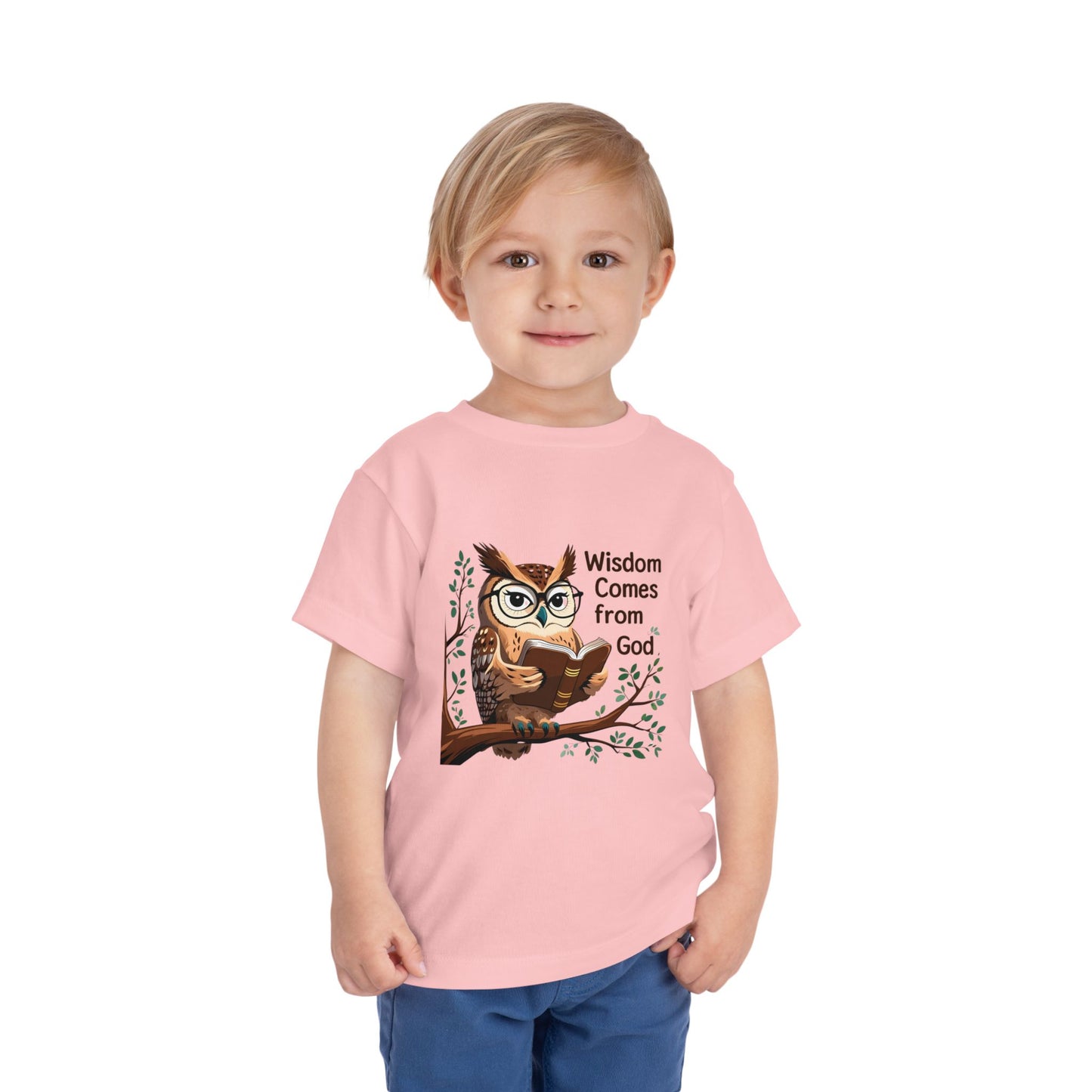 Toddler Wisdom Owl Tee - Inspirational Kids Shirt, Owl Graphic Tee, Cute Children's Apparel, Faith-Based Clothing