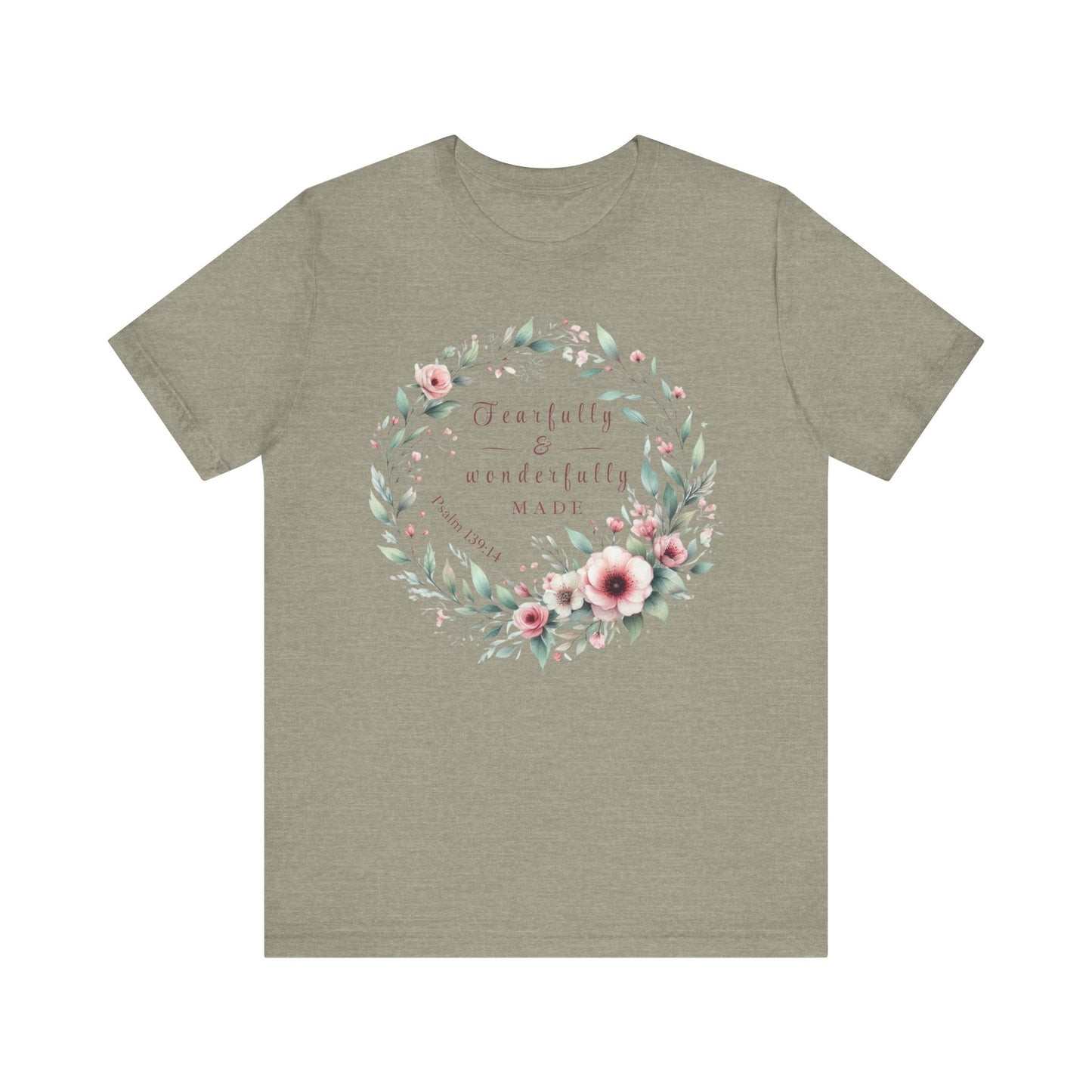 Fearfully & wonderfully made Tee - Handcrafted Jersey Short Sleeve T-Shirt, Gift for Her, Casual Wear, Mother's Day