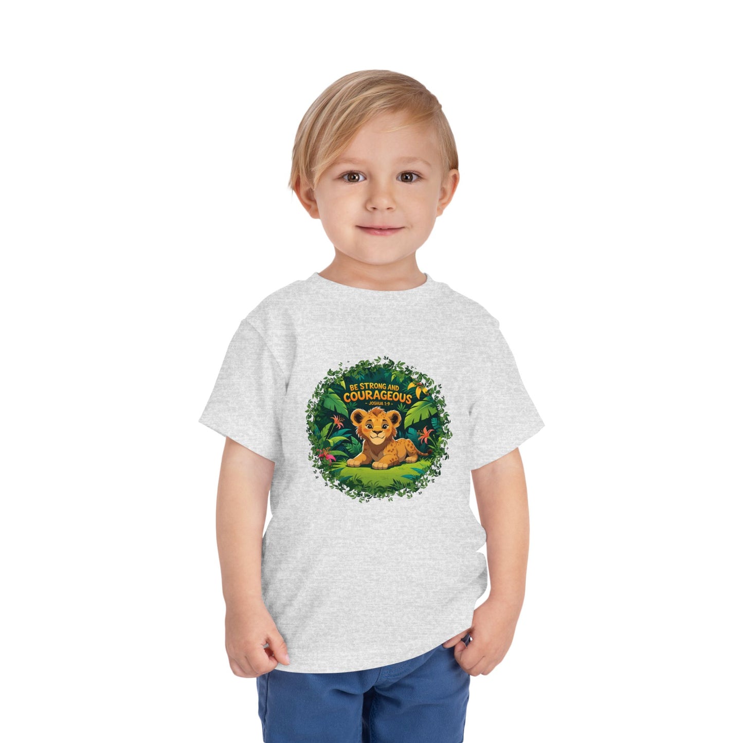 Courageous Lion Toddler Tee, Kids 'Be Brave' Short Sleeve Shirt, Toddler Gift, Cute Animal Tee, Birthday, Playtime, Adventure