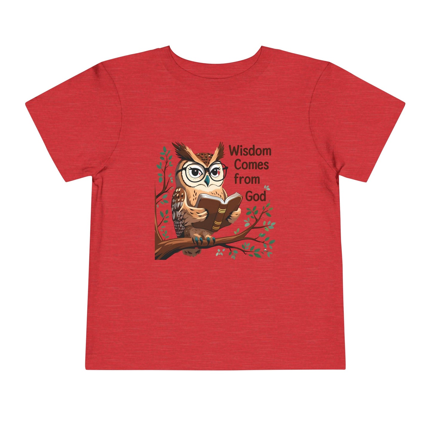 Toddler Wisdom Owl Tee - Inspirational Kids Shirt, Owl Graphic Tee, Cute Children's Apparel, Faith-Based Clothing