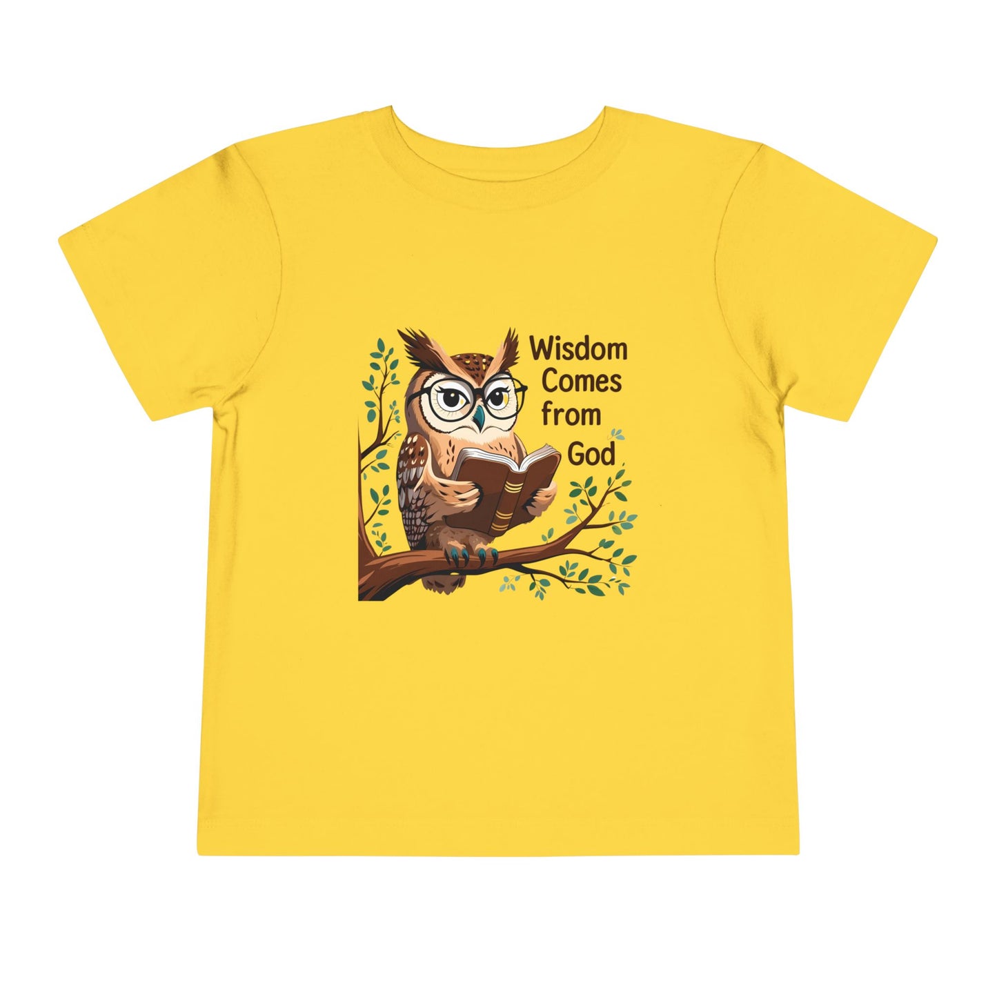 Toddler Wisdom Owl Tee - Inspirational Kids Shirt, Owl Graphic Tee, Cute Children's Apparel, Faith-Based Clothing