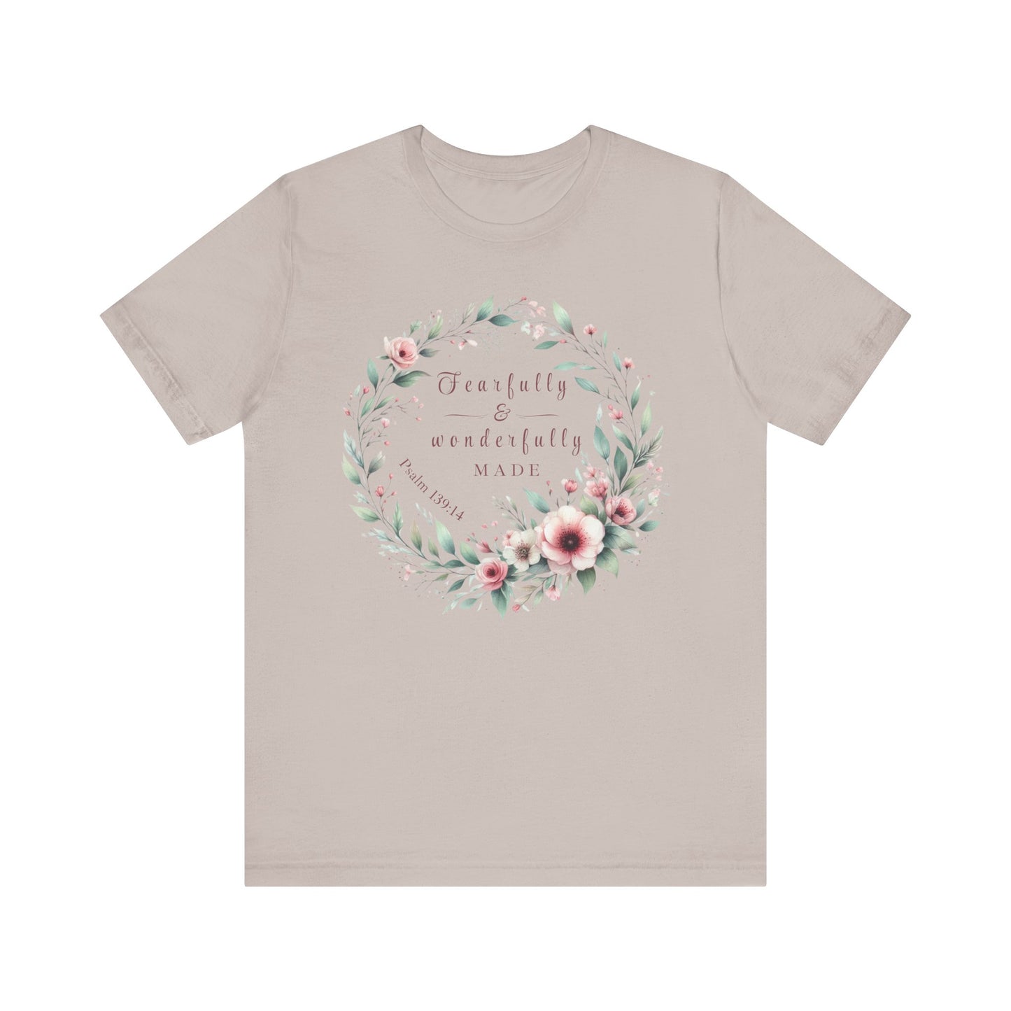 Fearfully & wonderfully made Tee - Handcrafted Jersey Short Sleeve T-Shirt, Gift for Her, Casual Wear, Mother's Day