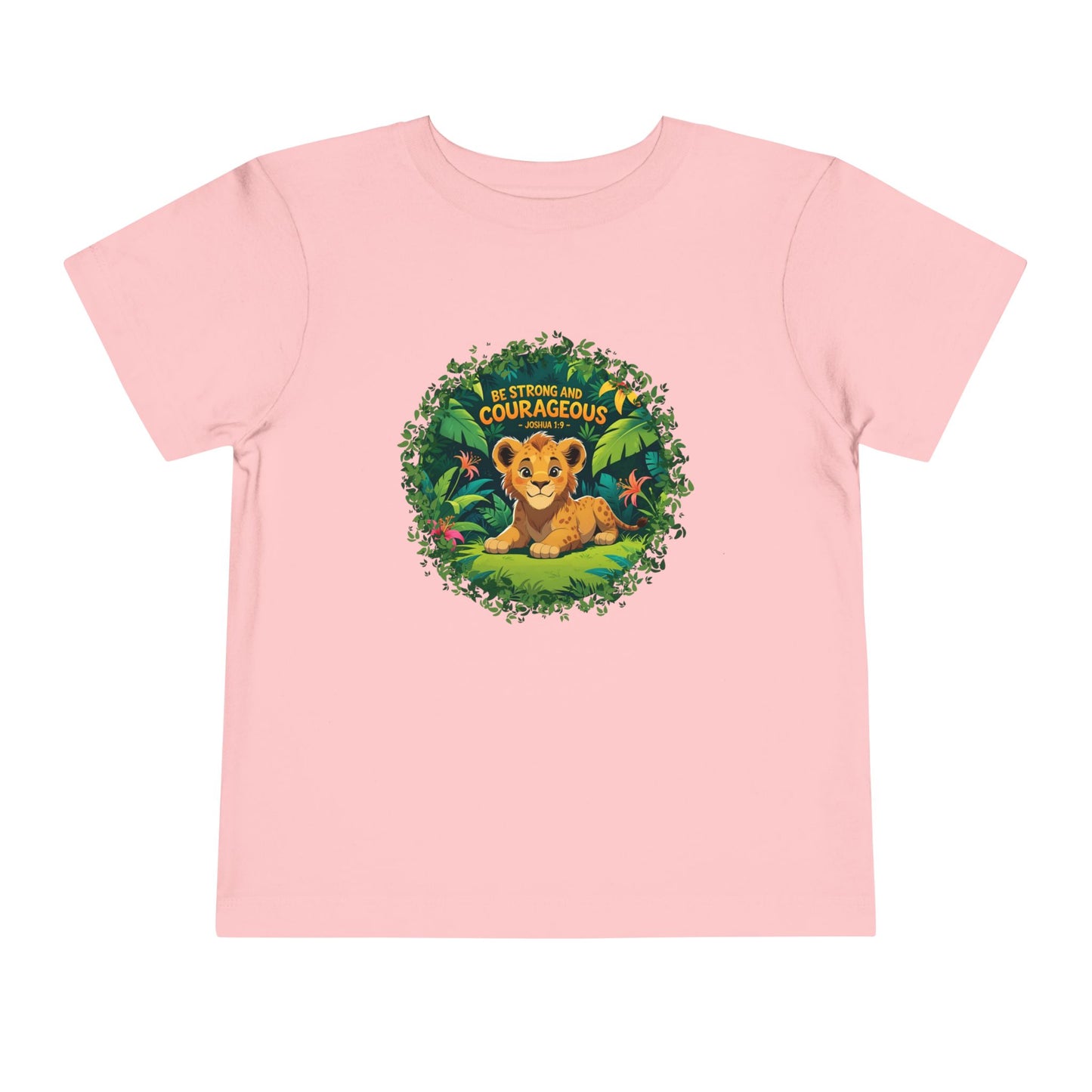 Courageous Lion Toddler Tee, Kids 'Be Brave' Short Sleeve Shirt, Toddler Gift, Cute Animal Tee, Birthday, Playtime, Adventure