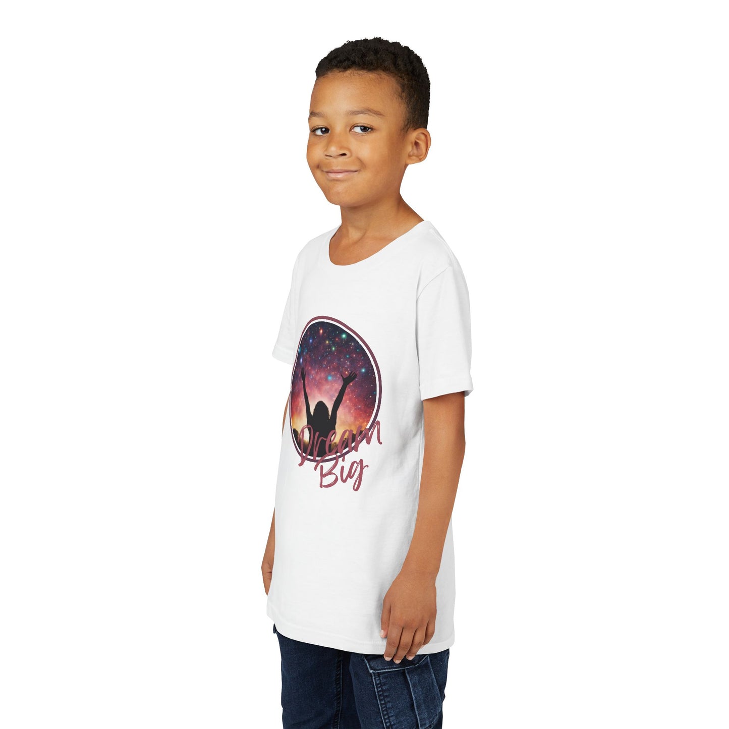 Dream Big Youth Tee - Inspirational Shirt for Kids, Motivational Gift, Everyday Wear, Birthday Present, Positive Vibe Apparel