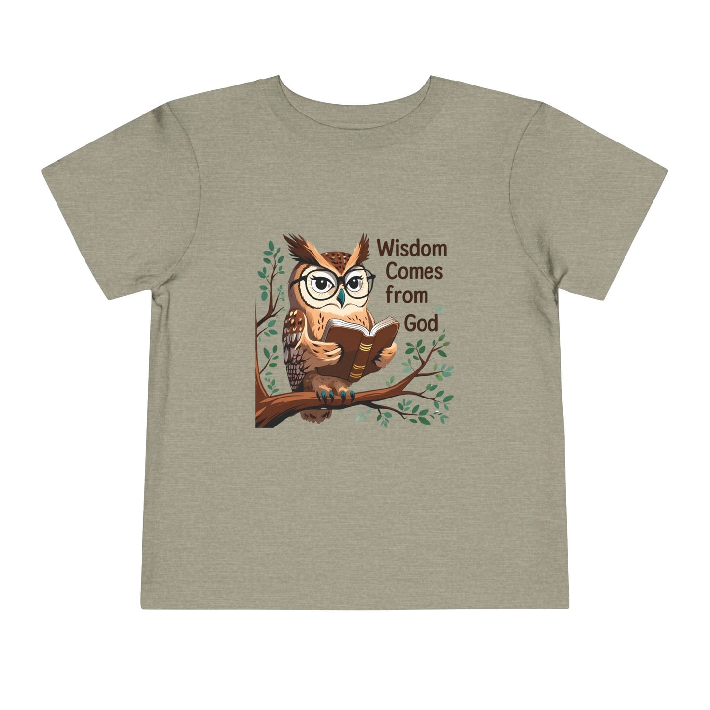 Toddler Wisdom Owl Tee - Inspirational Kids Shirt, Owl Graphic Tee, Cute Children's Apparel, Faith-Based Clothing