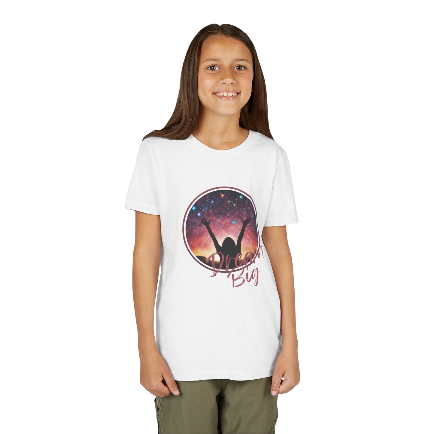 Dream Big Youth Tee - Inspirational Shirt for Kids, Motivational Gift, Everyday Wear, Birthday Present, Positive Vibe Apparel
