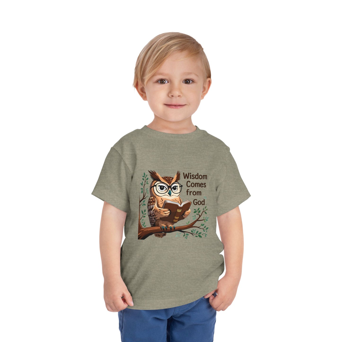 Toddler Wisdom Owl Tee - Inspirational Kids Shirt, Owl Graphic Tee, Cute Children's Apparel, Faith-Based Clothing
