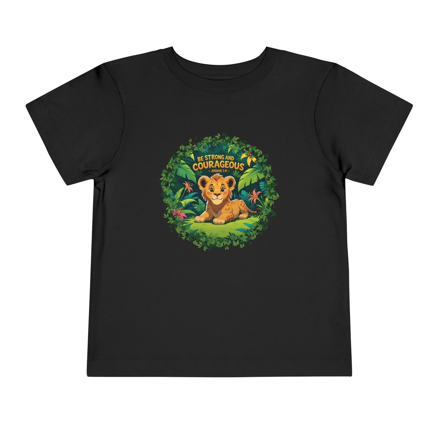 Courageous Lion Toddler Tee, Kids 'Be Brave' Short Sleeve Shirt, Toddler Gift, Cute Animal Tee, Birthday, Playtime, Adventure