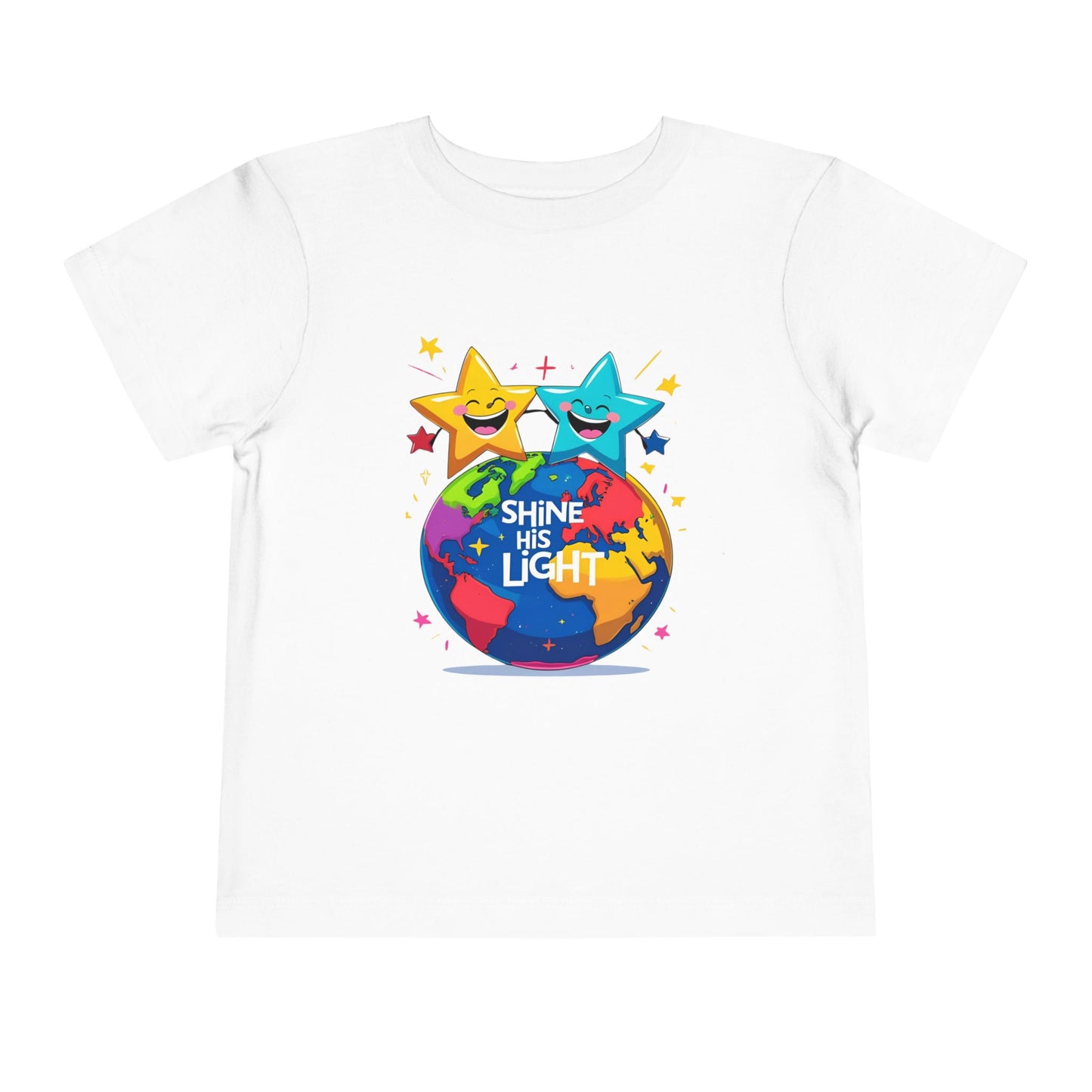 Shine His Light Toddler Tee - Fun Kids Graphic Tee, Birthday Gift, Play Date Outfit, Summer Wear, Inspirational Shirt