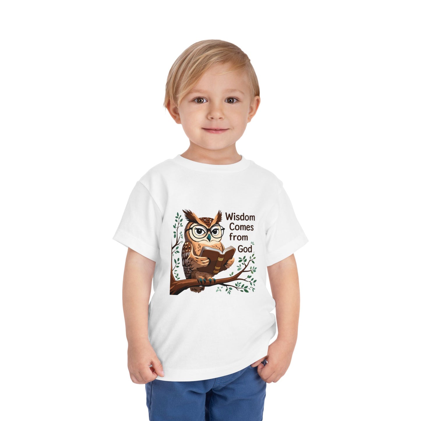 Toddler Wisdom Owl Tee - Inspirational Kids Shirt, Owl Graphic Tee, Cute Children's Apparel, Faith-Based Clothing