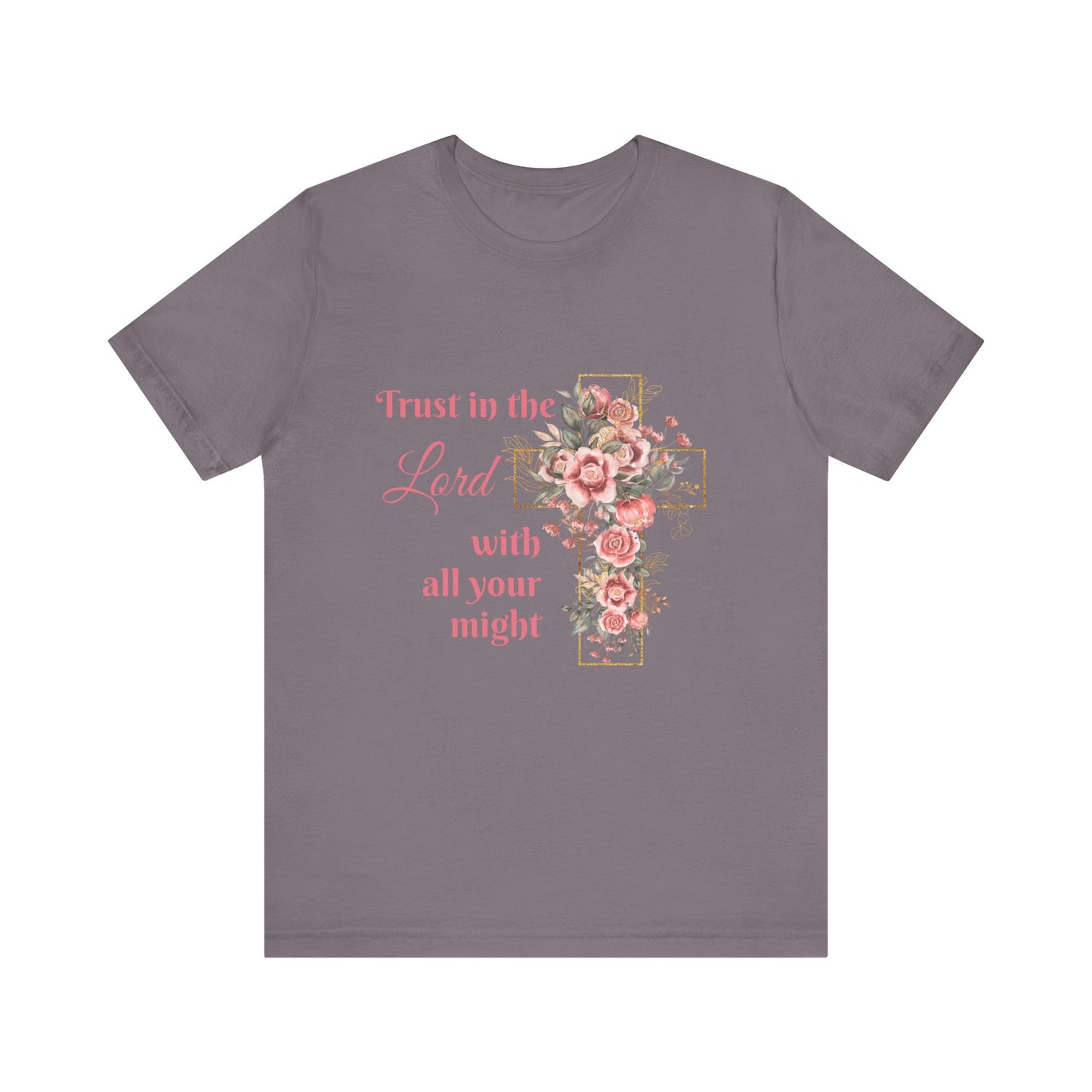 Floral Christian Inspirational Tee, Trust in the Lord Shirt, Faith-Based Apparel, Unisex Short Sleeve T-Shirt, Perfect for Church, [...]