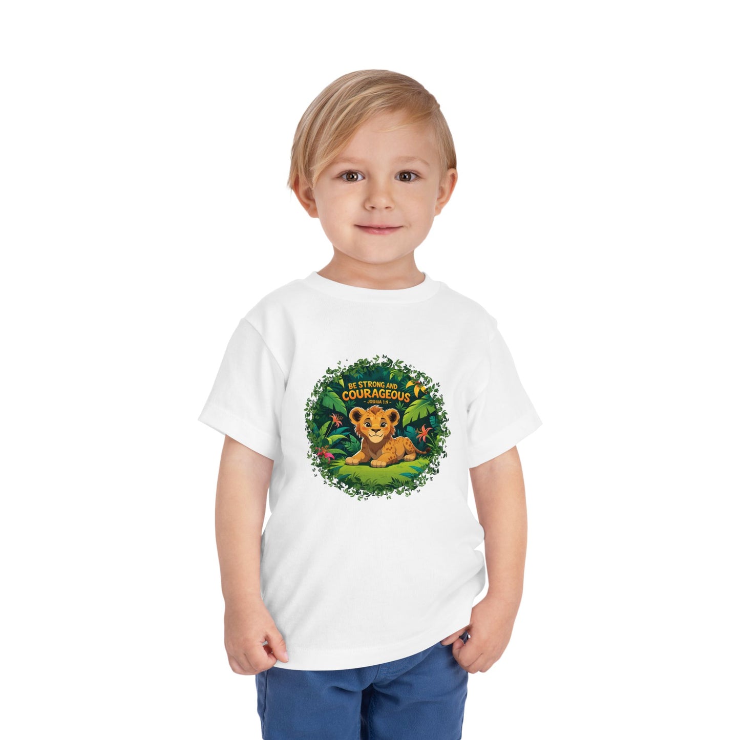 Courageous Lion Toddler Tee, Kids 'Be Brave' Short Sleeve Shirt, Toddler Gift, Cute Animal Tee, Birthday, Playtime, Adventure