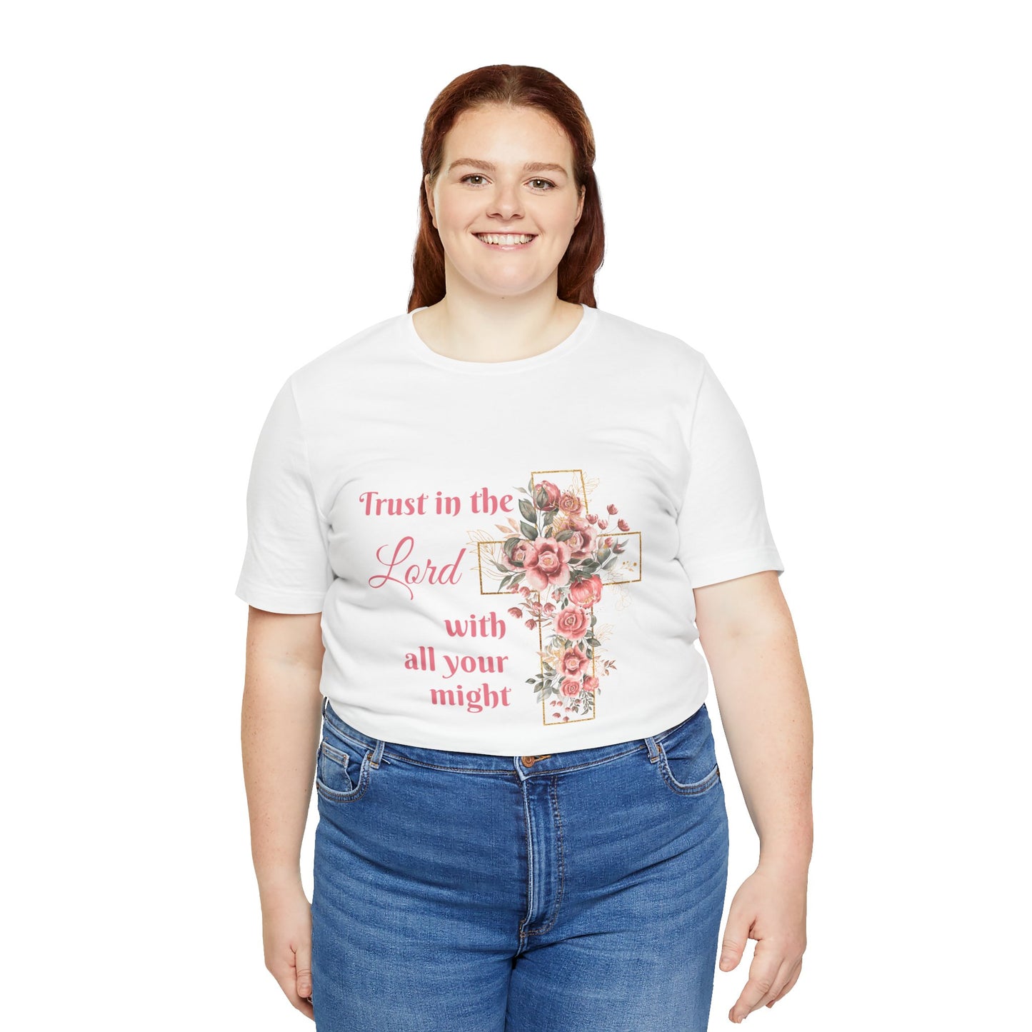 Floral Christian Inspirational Tee, Trust in the Lord Shirt, Faith-Based Apparel, Unisex Short Sleeve T-Shirt, Perfect for Church, [...]