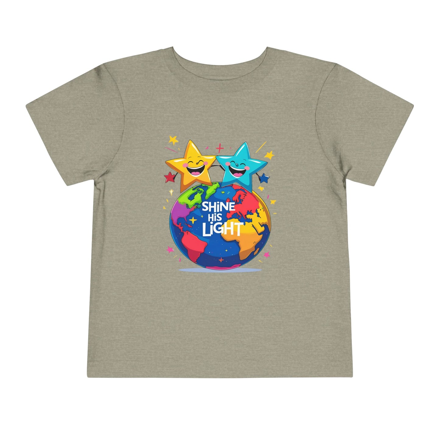 Shine His Light Toddler Tee - Fun Kids Graphic Tee, Birthday Gift, Play Date Outfit, Summer Wear, Inspirational Shirt
