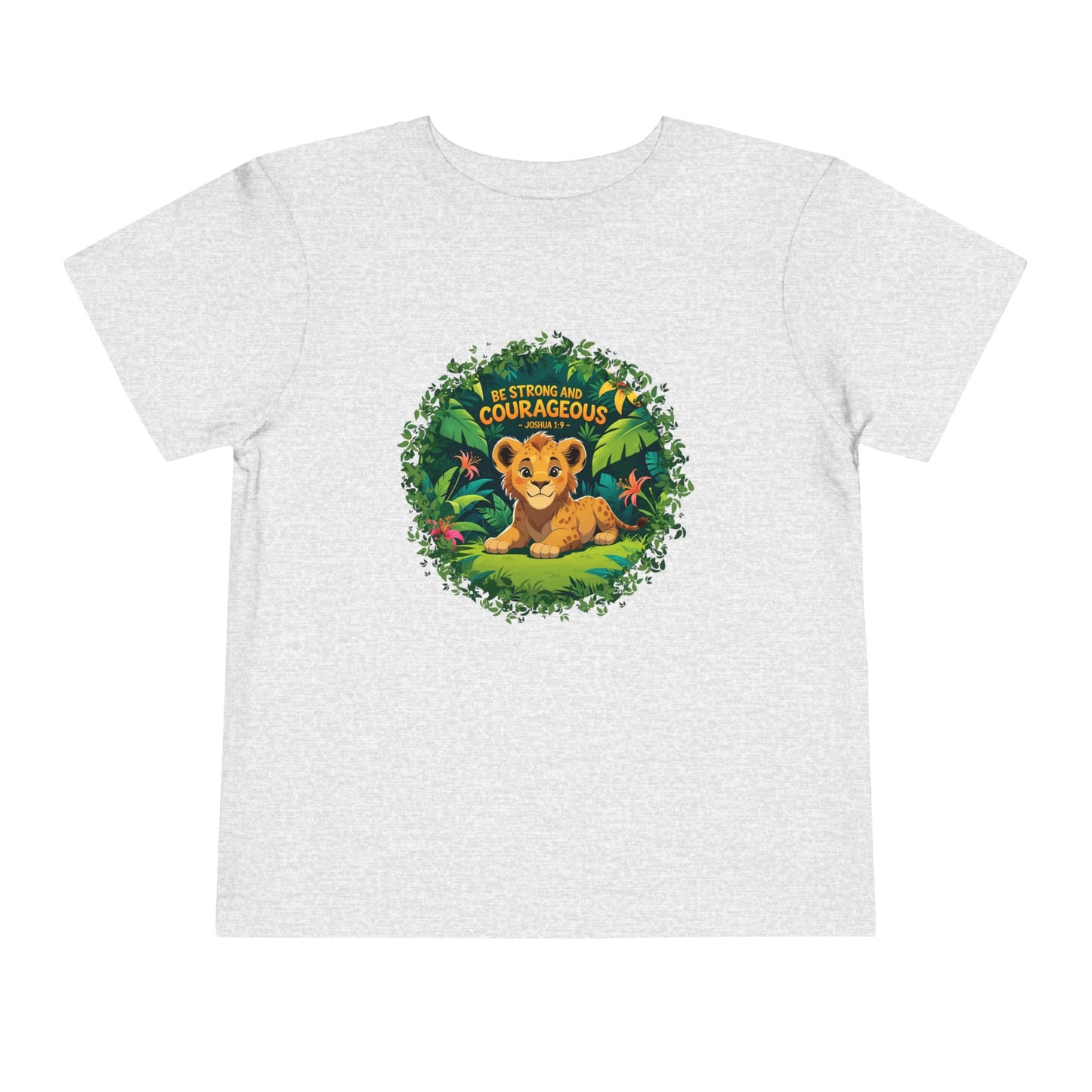 Courageous Lion Toddler Tee, Kids 'Be Brave' Short Sleeve Shirt, Toddler Gift, Cute Animal Tee, Birthday, Playtime, Adventure