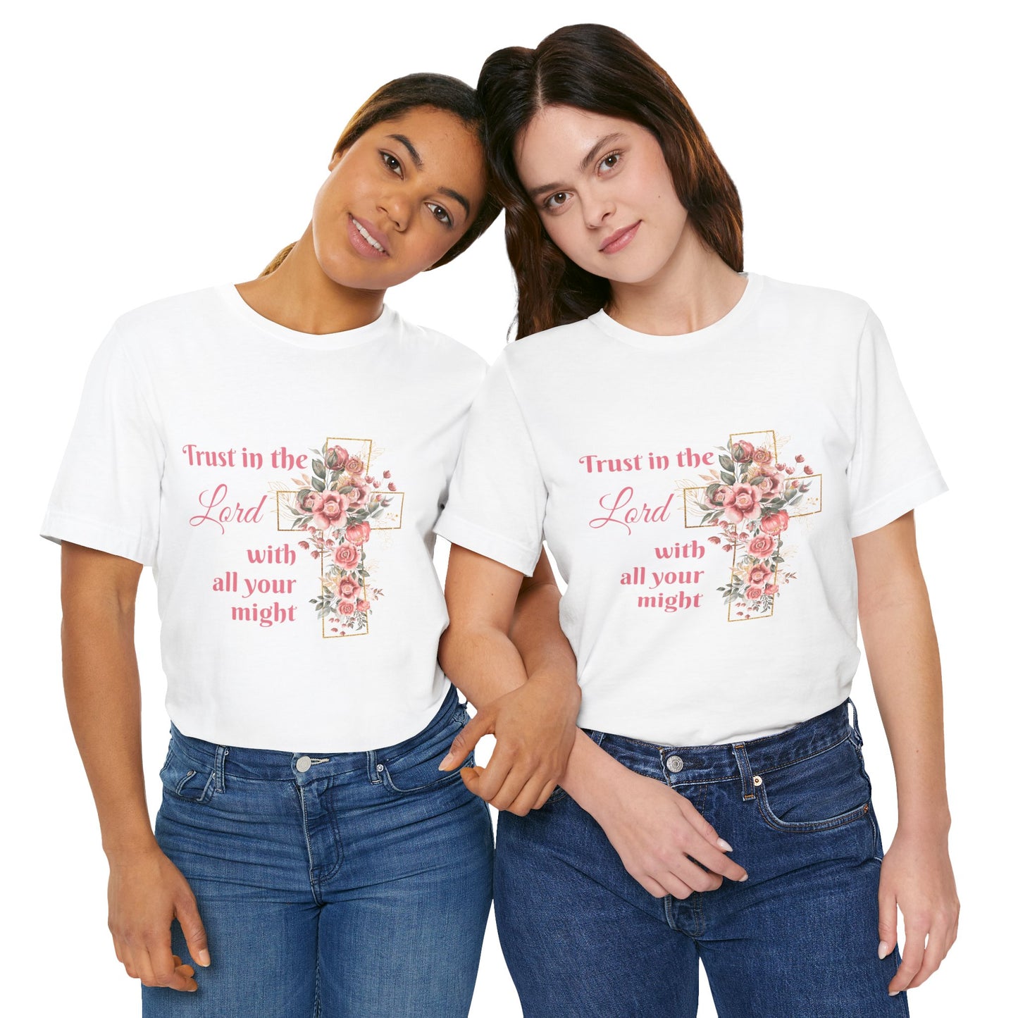 Floral Christian Inspirational Tee, Trust in the Lord Shirt, Faith-Based Apparel, Unisex Short Sleeve T-Shirt, Perfect for Church, [...]
