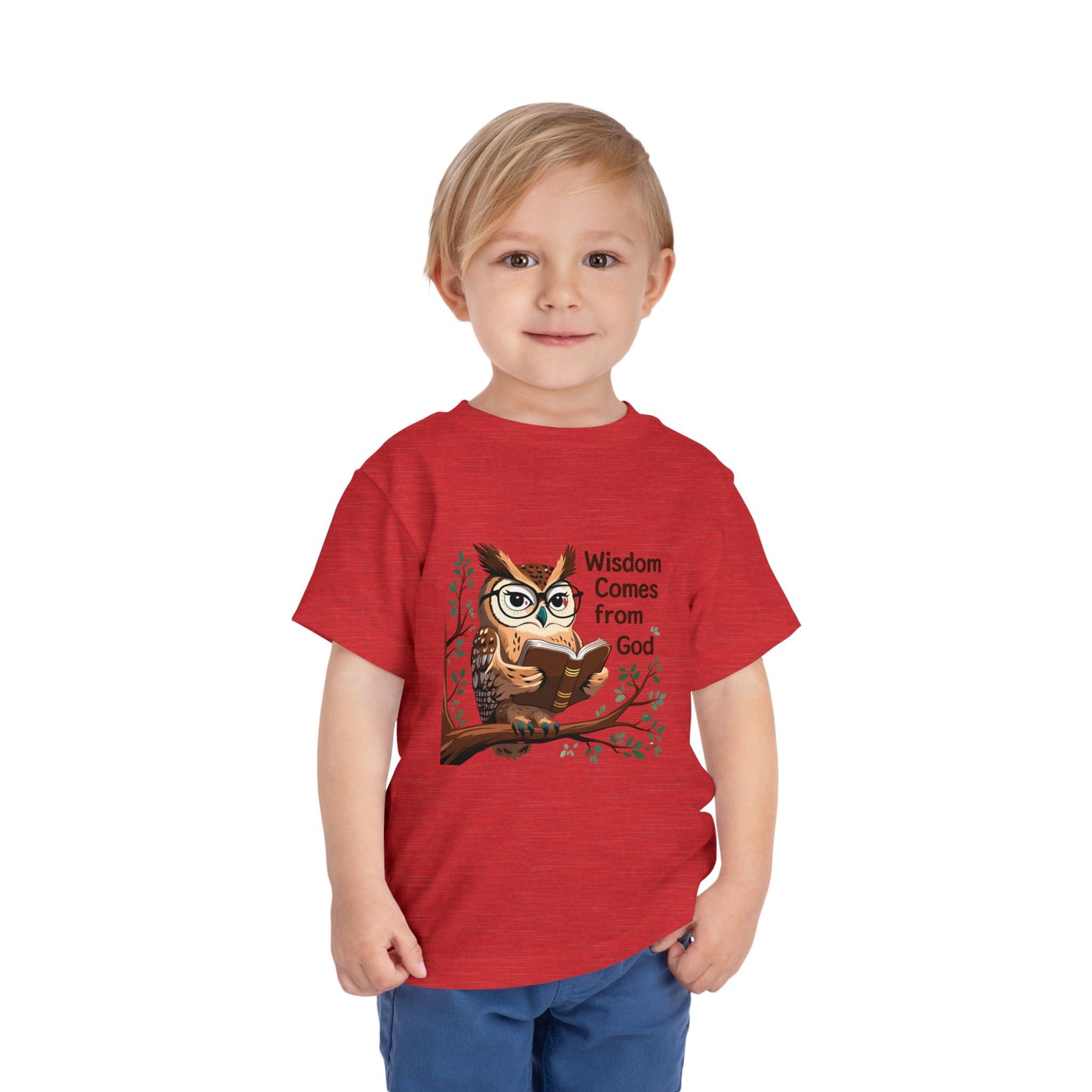 Toddler Wisdom Owl Tee - Inspirational Kids Shirt, Owl Graphic Tee, Cute Children's Apparel, Faith-Based Clothing