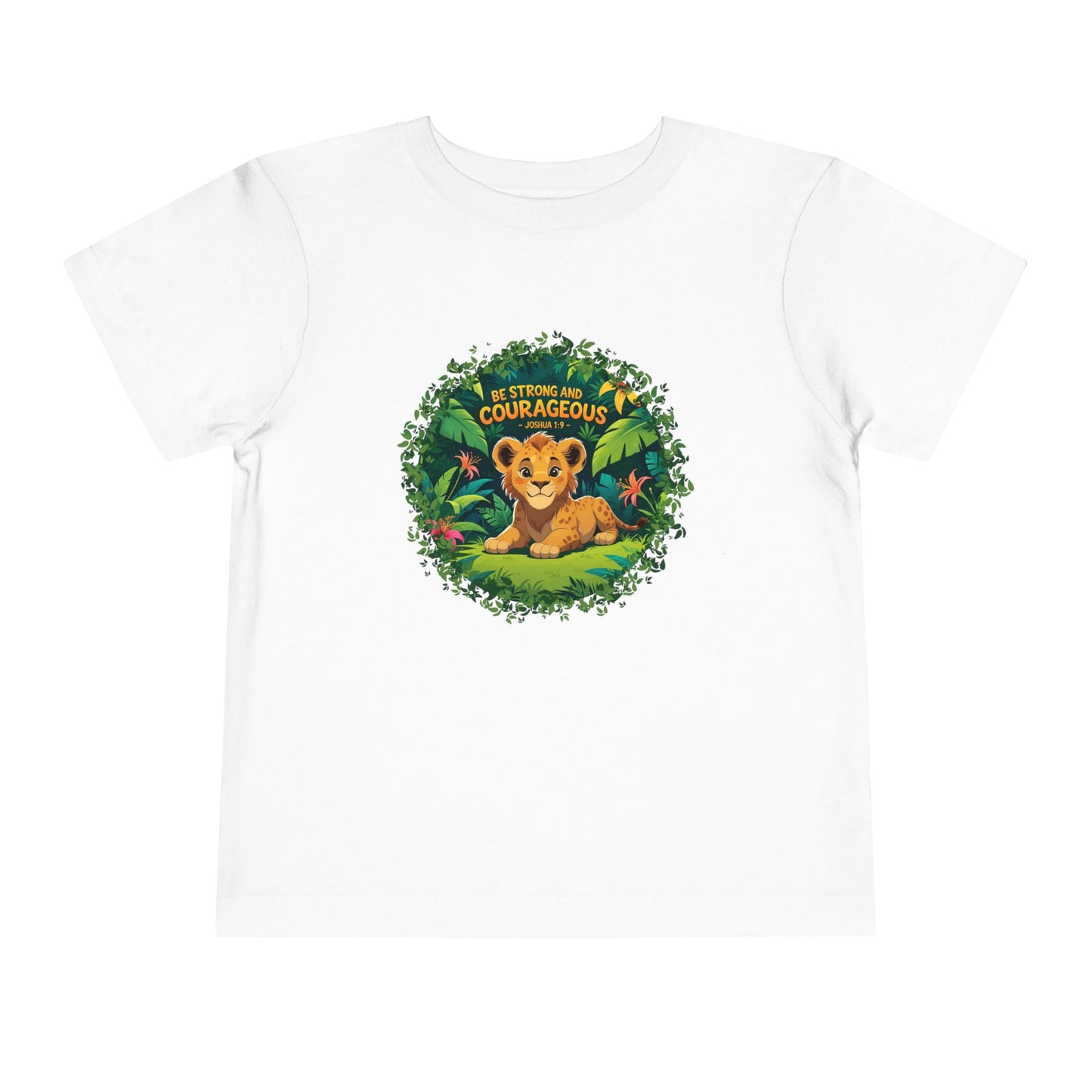 Courageous Lion Toddler Tee, Kids 'Be Brave' Short Sleeve Shirt, Toddler Gift, Cute Animal Tee, Birthday, Playtime, Adventure