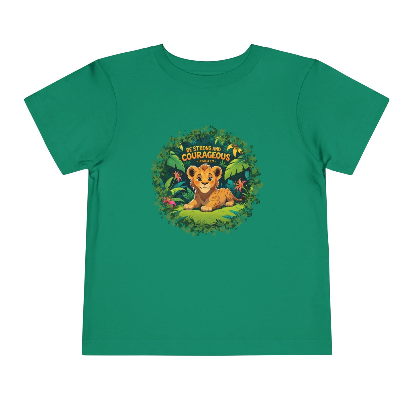 Courageous Lion Toddler Tee, Kids 'Be Brave' Short Sleeve Shirt, Toddler Gift, Cute Animal Tee, Birthday, Playtime, Adventure
