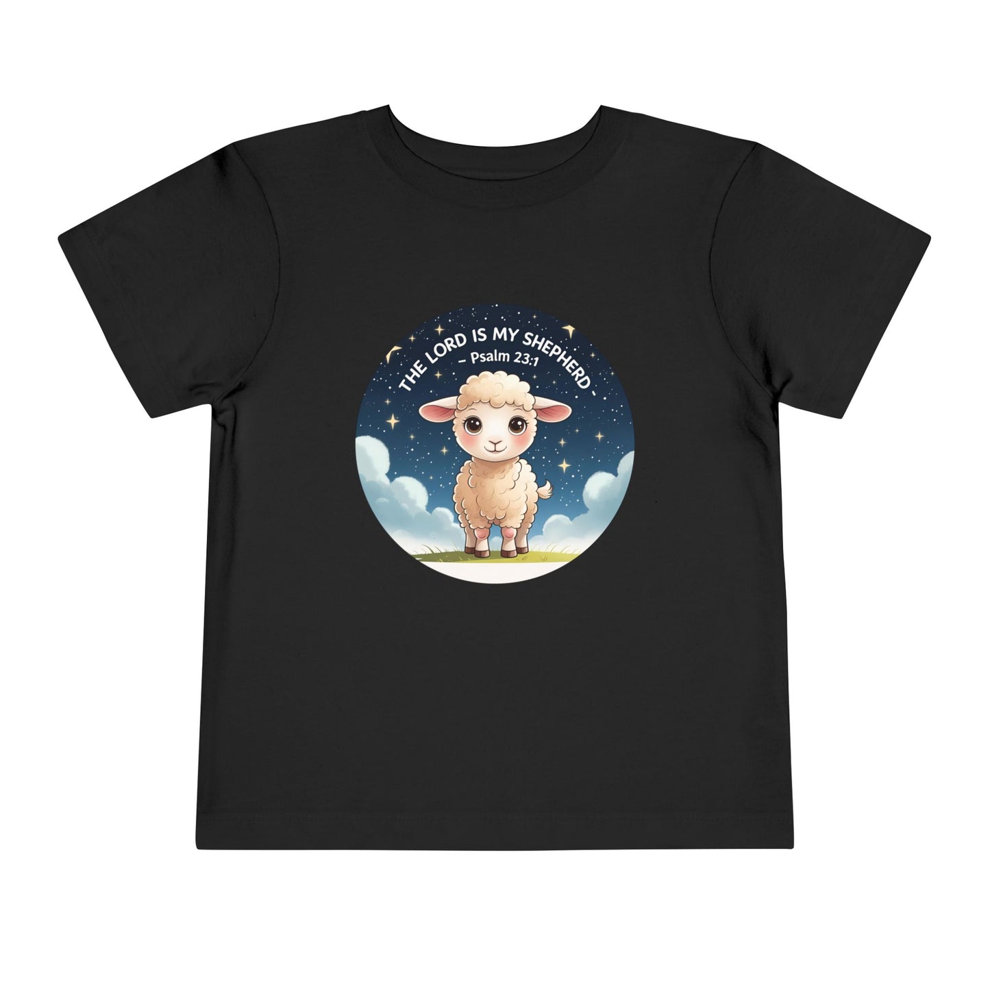 Adorable Toddler Tee with Cute Lamb Design, Perfect for Church, Nursery, Gifts, Bible Verse, Children’s Clothing