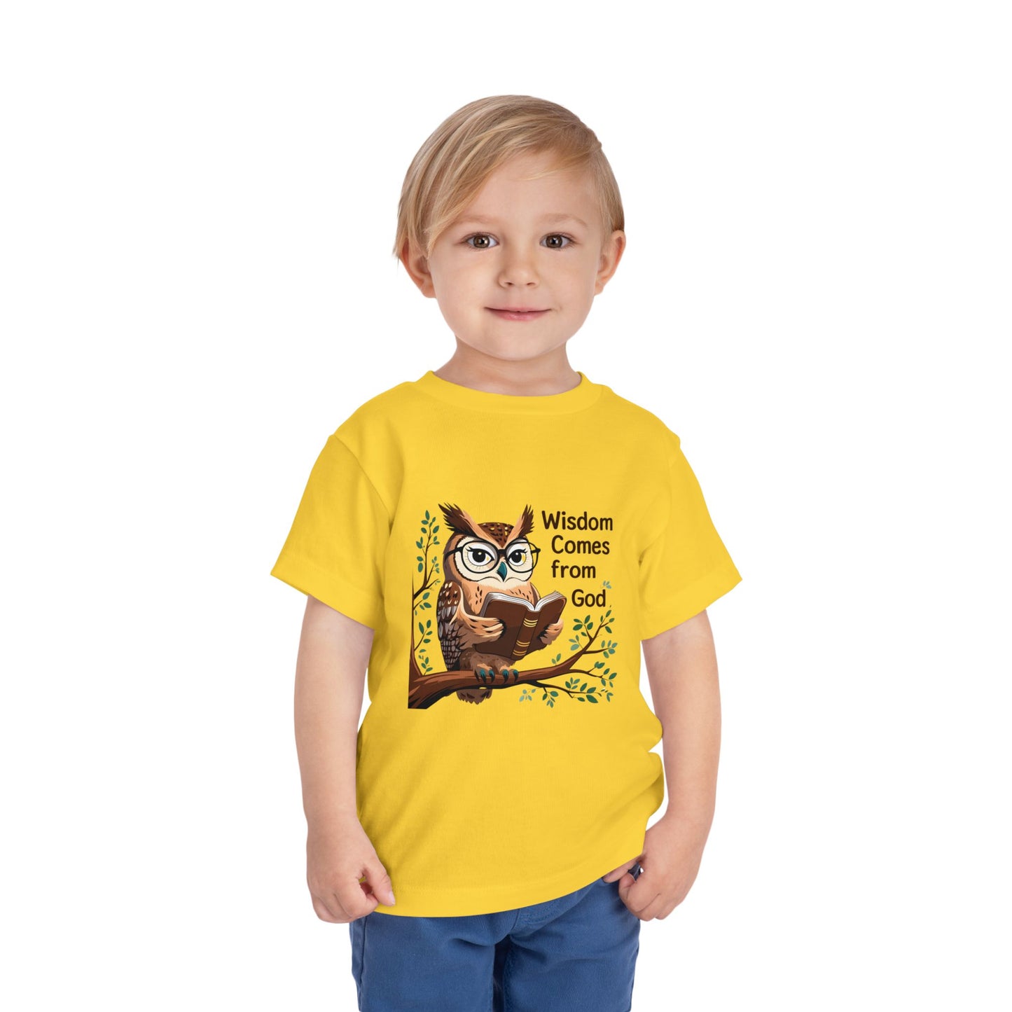 Toddler Wisdom Owl Tee - Inspirational Kids Shirt, Owl Graphic Tee, Cute Children's Apparel, Faith-Based Clothing