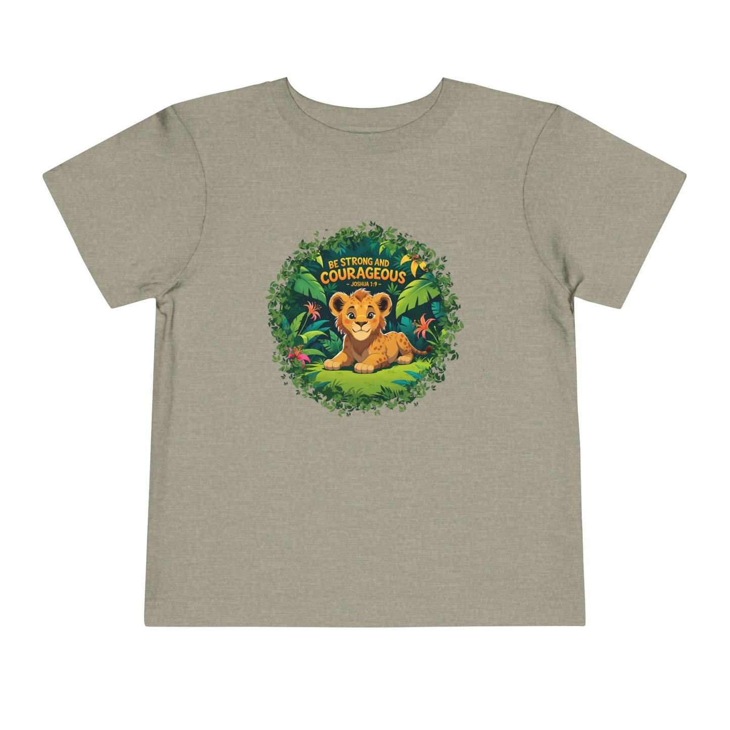 Courageous Lion Toddler Tee, Kids 'Be Brave' Short Sleeve Shirt, Toddler Gift, Cute Animal Tee, Birthday, Playtime, Adventure