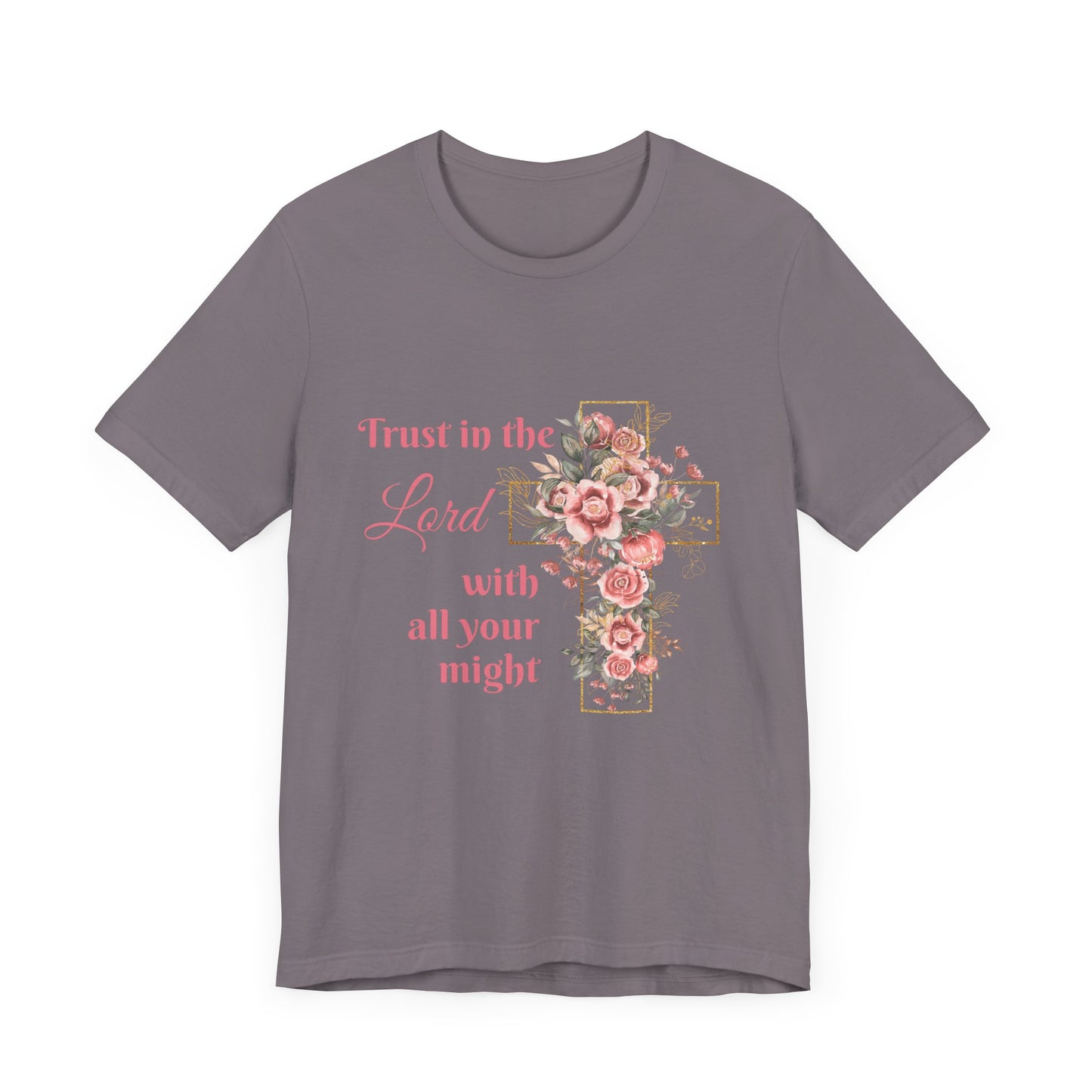 Floral Christian Inspirational Tee, Trust in the Lord Shirt, Faith-Based Apparel, Unisex Short Sleeve T-Shirt, Perfect for Church, [...]