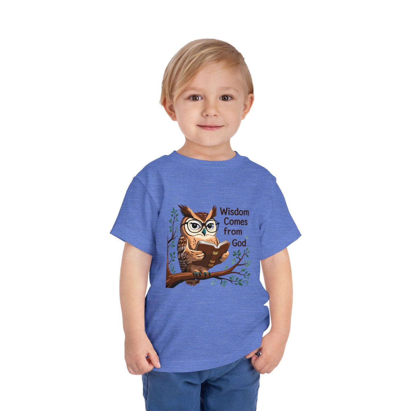 Toddler Wisdom Owl Tee - Inspirational Kids Shirt, Owl Graphic Tee, Cute Children's Apparel, Faith-Based Clothing