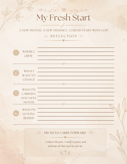 30 Day Faith Reset for Overwhelmed Moms | Digital Planner